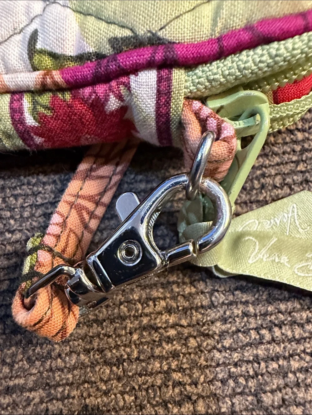Vera Bradley “Hello Dahlia” Quilted Wristlet